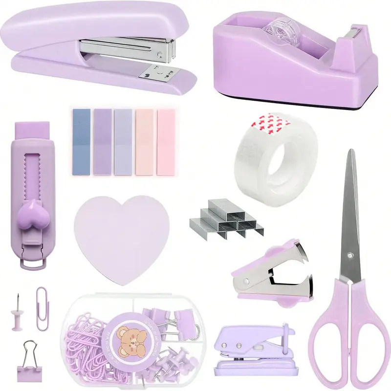 4-in-1 Macaron Desk Stationery Set