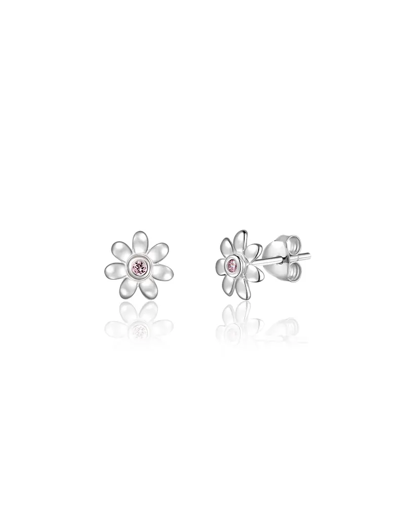 Boucle d'oreilles Fleurs argent