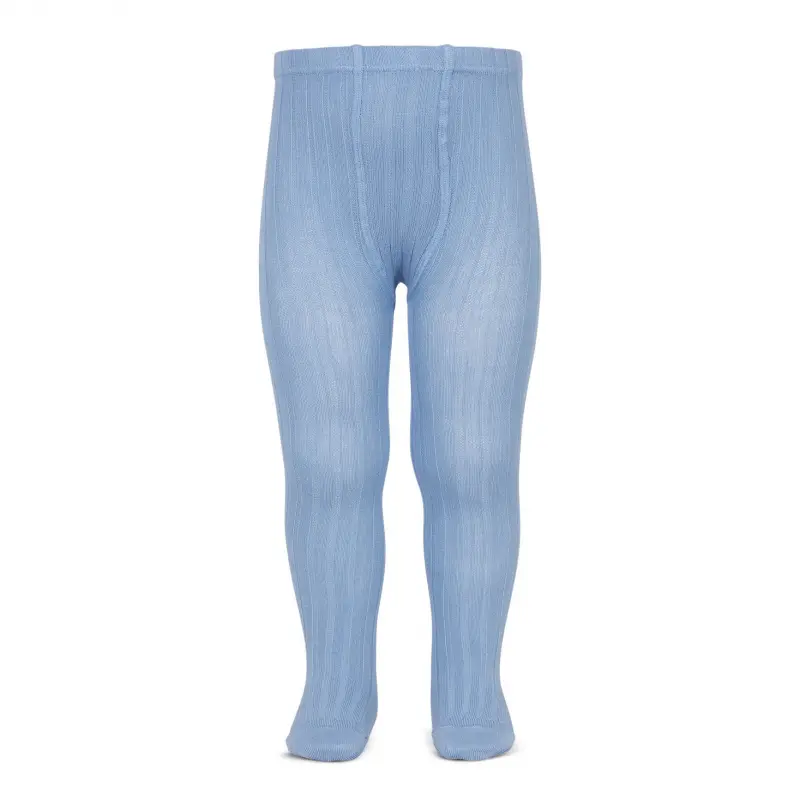Collant côtelé | coton - Bluish