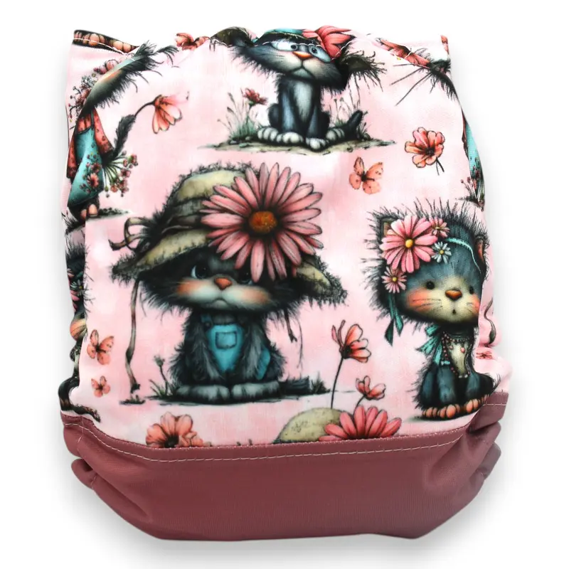 Couche - Chats fleuristes