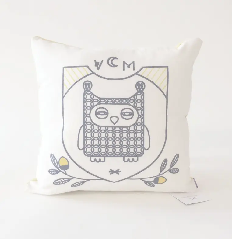Coussin imprimé hibou