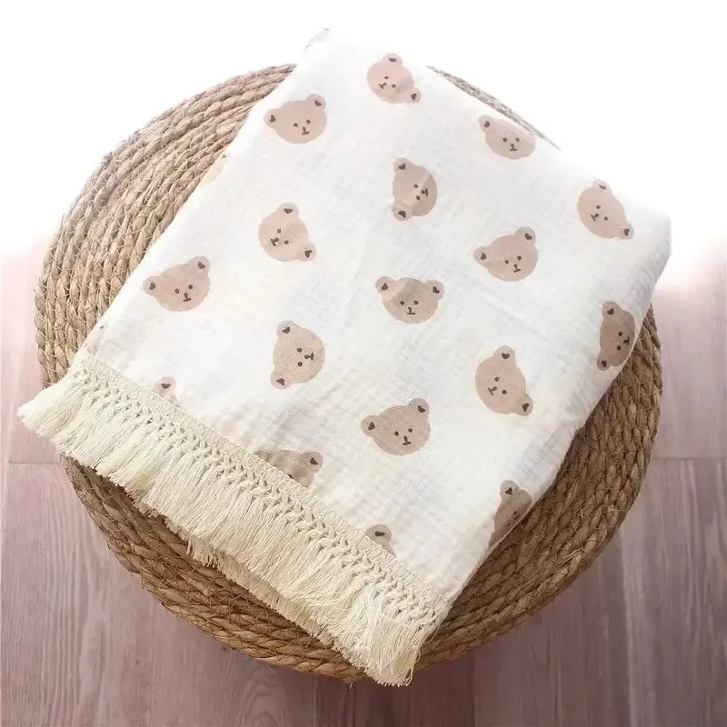 Couverture bébé mousseline