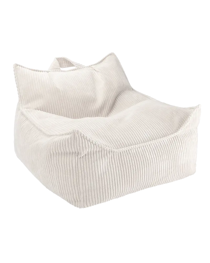 Fauteuil pouf - guimauve