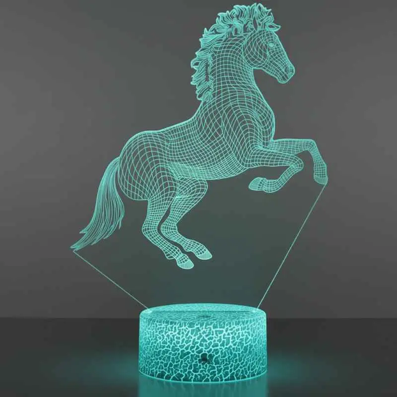Lampe 3D Cheval