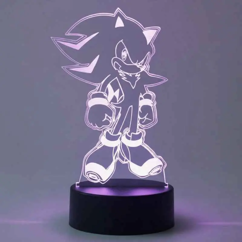 Lampe 3D Sonic Shadow The Hedgehog