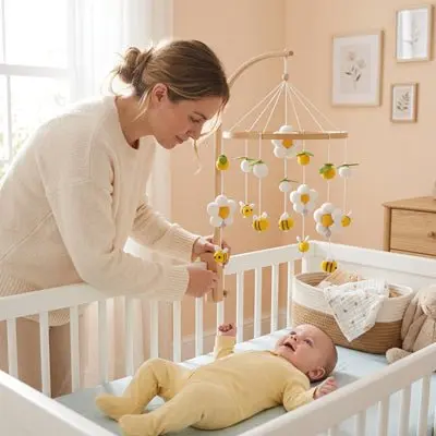 Mobile bébé | Fleurs et Abeilles