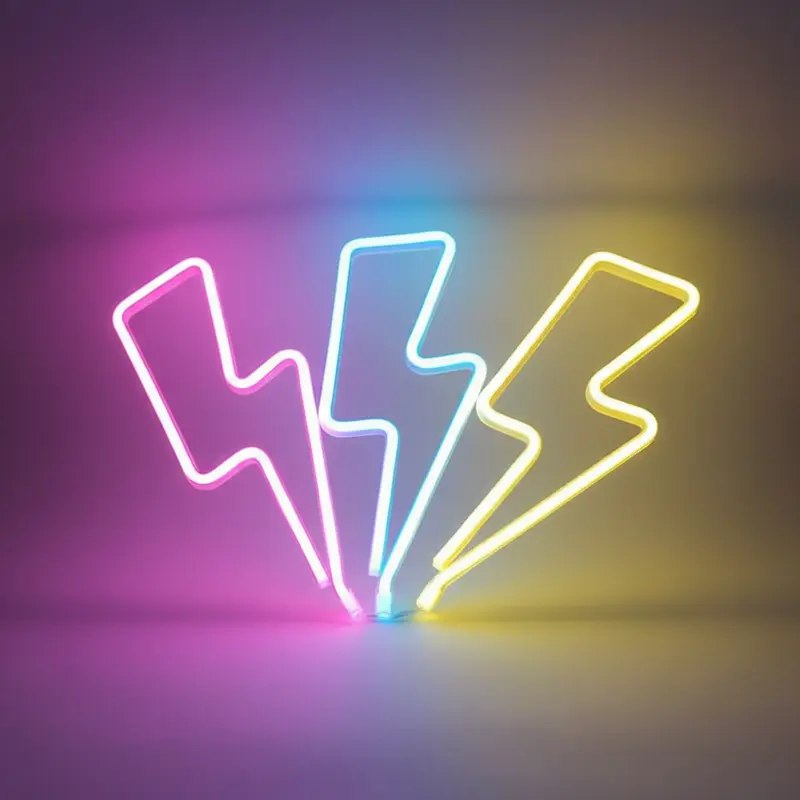 Néon Led Murale Éclair