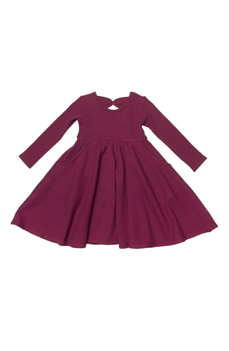 Robe gaufrée prune