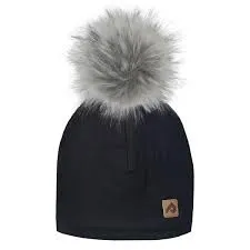 Tuque avec pompon - Noir