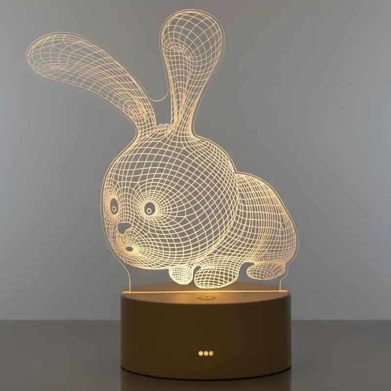 Veilleuse Lapin Bebe 3D